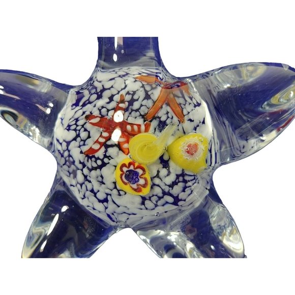 Paperweight Starfish Millefiori Art Glass - Picture 3 of 9